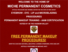 Tablet Screenshot of miche-permanent-cosmetics.com
